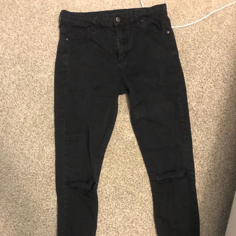 TOPSHOP Leigh Black Pants